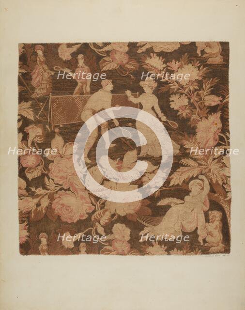 Printed Textile, 1940. Creator: Dorothy Dwin.