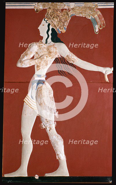 Priest-King' fresco from Knossos. Artist: Unknown