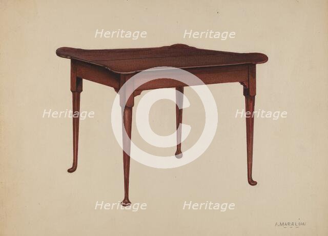 Card Table, 1937. Creator: Arsen Maralian.