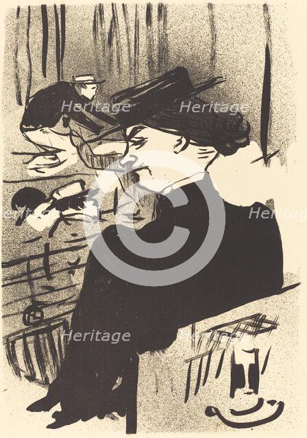 A Spectator (Une spectatrice), 1893. Creator: Henri de Toulouse-Lautrec.