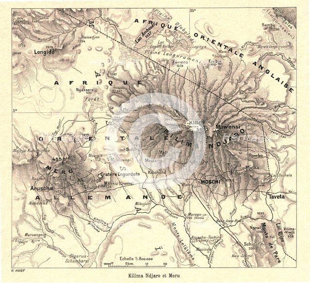 ''Kilima Ndjaro et Meru; Afrique Australe', 1914. Creator: Unknown.