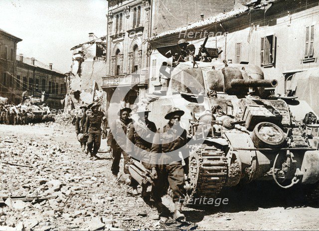 The British 8th Army in Italy, World War II, 1945. Artist: Unknown