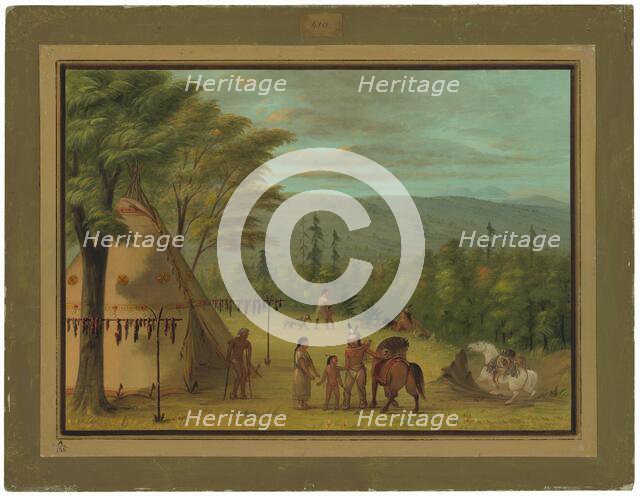 The Cheyenne Brothers Starting on Their Fall Hunt, 1861/1869. Creator: George Catlin.