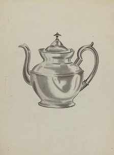 Pewter Teapot, c. 1936. Creator: Fred Peterson.