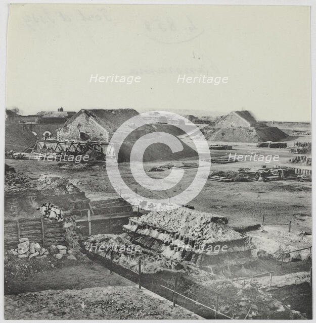 Panorama of the fort of Issy-les-Moulineaux, 1871. Creator: Hippolyte Blancard.