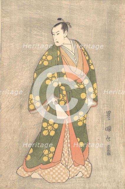 Bando Hikosaburo III in the Role of Sugawara no Michizane, ca. 1796. Creator: Utagawa Toyokuni I.