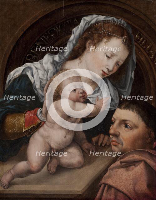 Virgin and Child with a Patron, 1462-1561. Creator: Jan Gossaert.