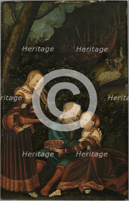 Lot and his Daughters, 1529.