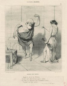 Socrate chez aspasie, 19th century. Creator: Honore Daumier.