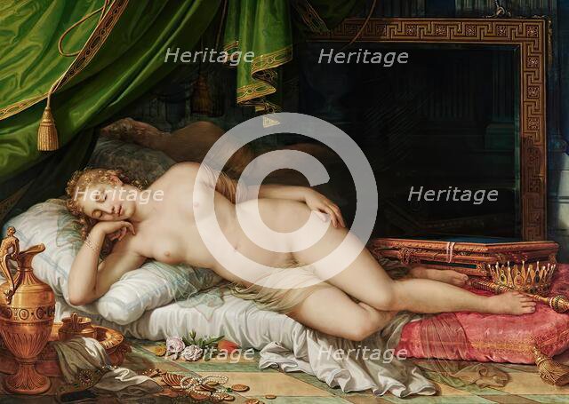 Venus sleeping on a bed, 1826. Creator: Johann Baptist Lampi II.