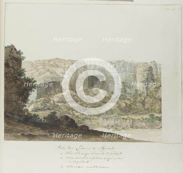 Part of Latomia caves at Syracuse, 1778. Creator: Louis Ducros.