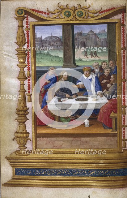 Feast in the House of Simon the Pharisee, 1500-1550. Artist: Master of Claude de France (active 1500-1550)