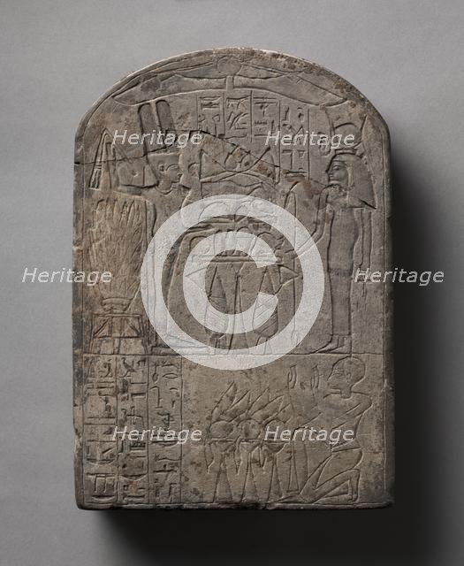 Stele of Neferrenpet, 1400-1296 BC. Creator: Unknown.