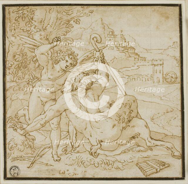 Cupid Overcoming Pan, n.d. Creator: Orazio Samacchini.