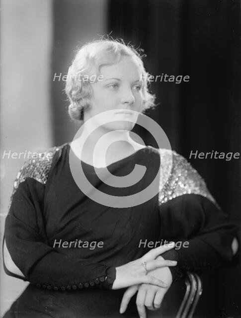 Della M. Adcock, Portrait, 1933. Creator: Harris & Ewing.