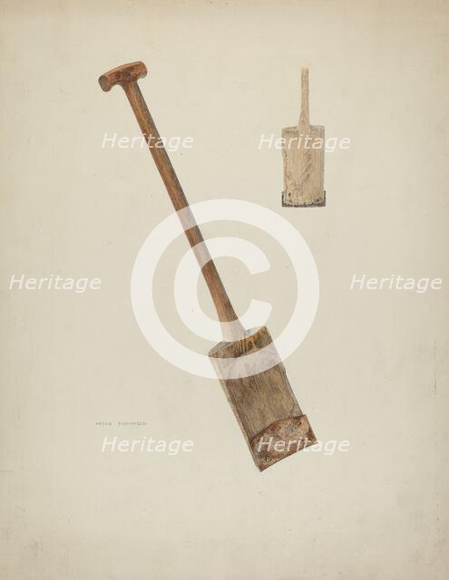Wooden Spade, 1938. Creator: Archie Thompson.