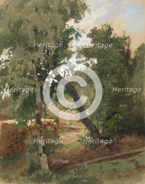 Landscape from Leppalahti, 1859. Creator: Werner Holmberg.