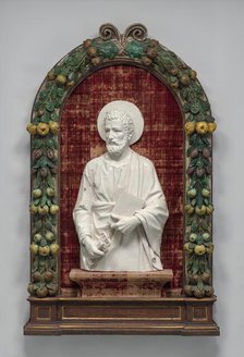 Saint Peter, c. 1900/1925 (figure); c. 1550 (framing garland). Creator: Unknown.
