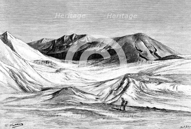 Jebel Khanfusa, the Sahara Desert, North Africa, 1895.Artist: Barbant