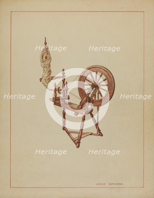 Spinning Wheel, 1935/1942. Creator: Lorenz Rothkrantz.