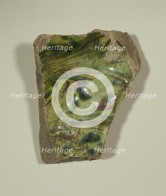 Fragment of a Bowl, 15th-17th century. Creator: Unknown.