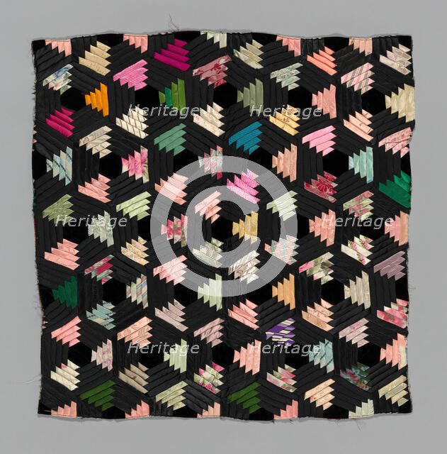 Fragment (from a Bedcover), United States, 1880s. Creator: Unknown.