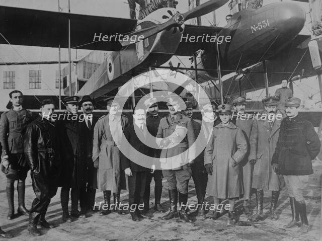 Caproni & his plane, 1918. Creator: Bain News Service.