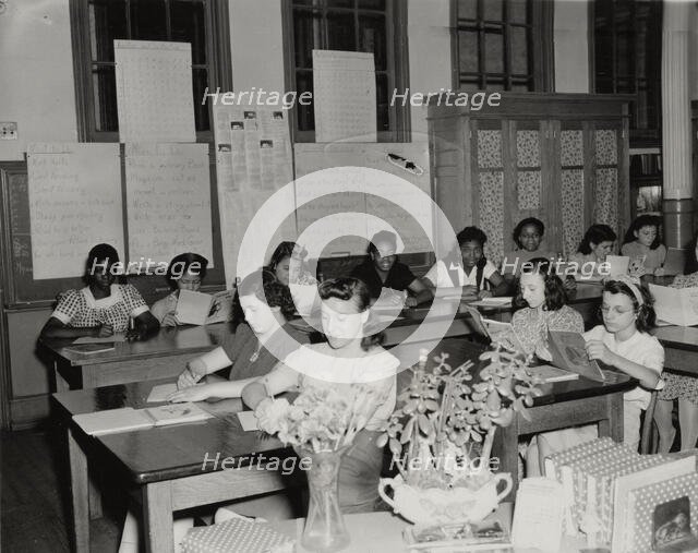 Room set up and remedial activities, P.S. 94, 1941. Creator: Sam Shalat.