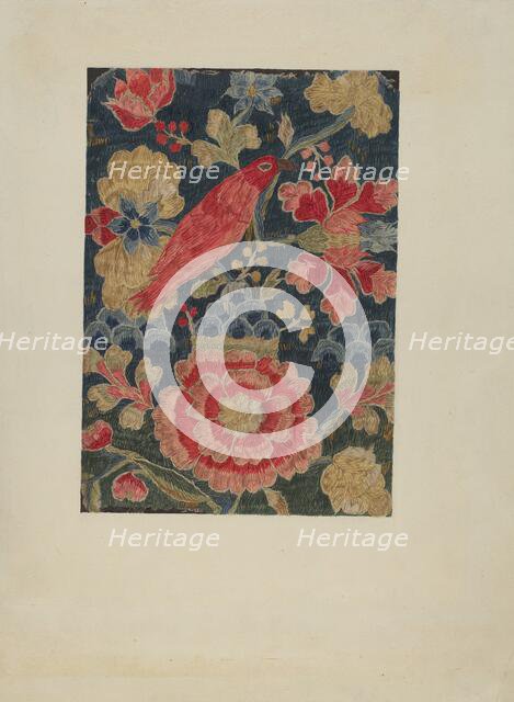 Crewel Embroidered Panel, c. 1937. Creator: Phyllis Dorr.