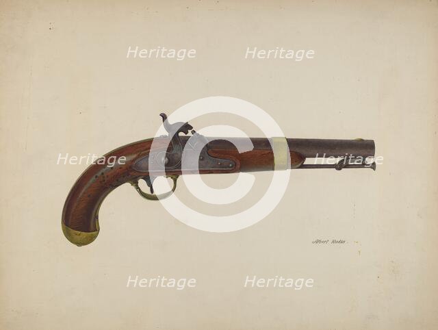 Pistol, c. 1941. Creator: Albert Rudin.