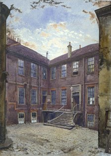 View of an old house in Great Winchester Street, City of London, 1880.                        Artist: John Crowther