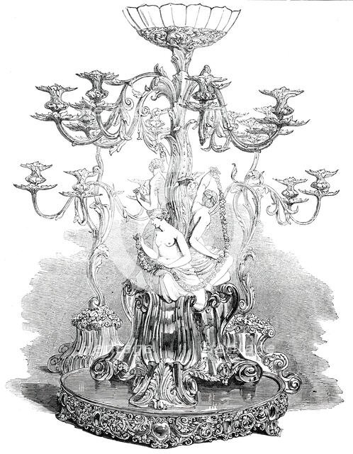 Silver Candelabra for the Crown Prince of Sweden, 1850. Creator: Unknown.