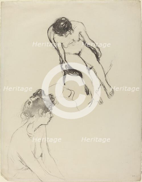 Two Nude Figure Studies, possibly 1900/1905. Creator: Edouard Vuillard.