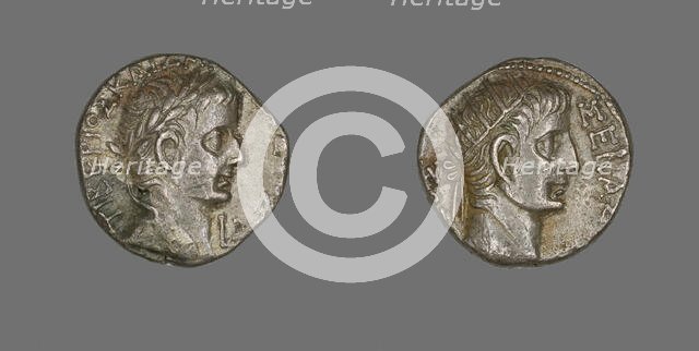 Tetradrachm (Coin) Portraying Emperor Tiberius, 14-37 CE. Creator: Unknown.