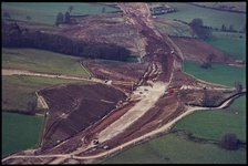 M5 motorway construction at Banwell Road, Christon, Somerset, 1971. Creator: Jim Hancock.