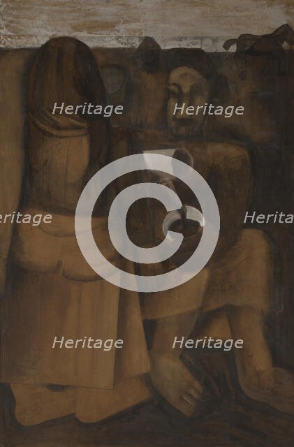 Coffee Drinkers, 1927. Creator: Constant Permeke.