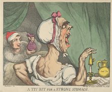 A Tit Bit for a Strong Stomach, June 20, 1809., June 20, 1809. Creator: Thomas Rowlandson.