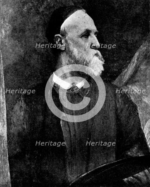 Our Leading Academicians, painted by themselves: Mr. George Frederick Watts, R.A., 1895. Creator: Unknown.