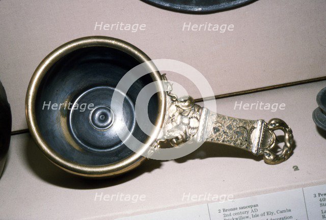 Roman Bronze Saucepan from Prickwillow, Isle of Ely, Cambridgeshire, 2nd century. Artist: Unknown.