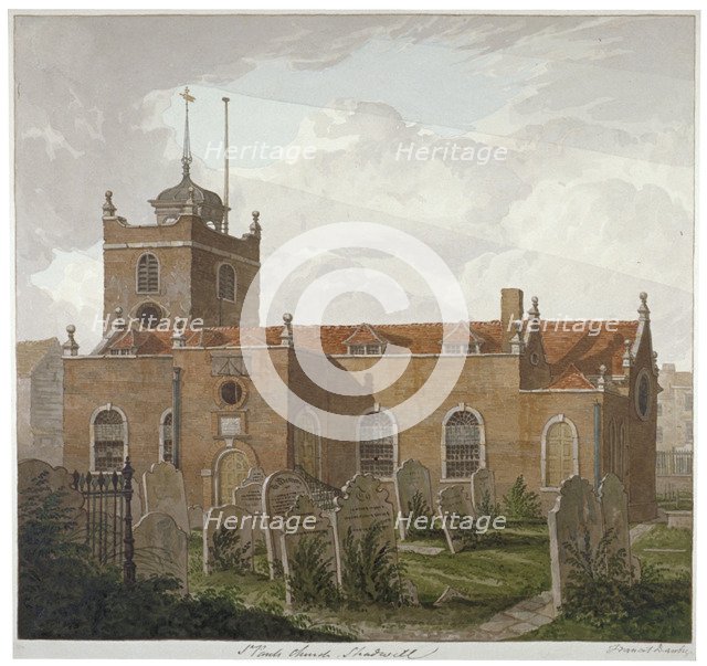 Church of St Paul, Shadwell, London, c1810. Artist: Francis Danby