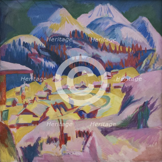 Frauenkirch during the winter, 1918-1919. Creator: Kirchner, Ernst Ludwig (1880-1938).