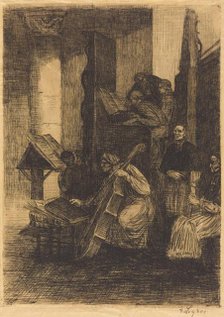 Choir in a Spanish Church (La choeur d'une eglise espagnole), 1860. Creator: Alphonse Legros.