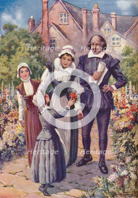 'William Shakespeare - A Dainty Bloom for the King of Poets', c1925. Artist: Charles Dudley Tennant.