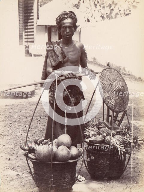 Fruit Seller, Batavia, 1860s-70s. Creator: Unknown.