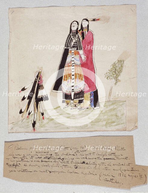 Courting Scene, c1890. Creator: White Buffalo.