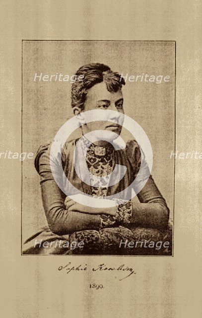 Portrait of the mathematician Sofia Vasilyevna Kovalevskaya (1850-1891), 1890.