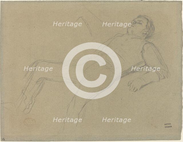Fallen Jockey (study for "Scene from the Steeplechase: The Fallen Jockey"), c. 1866. Creator: Edgar Degas.