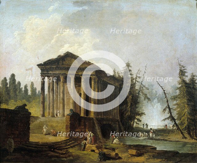 Le Temple antique, between 1780 and 1790. Creator: Hubert Robert.