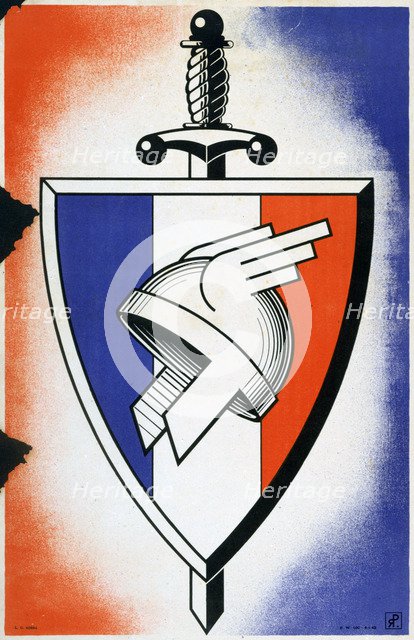 The symbol of the Legion of the French volunteers, 1941-1944. Artist: Unknown