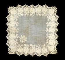 Handkerchief, possibly Swiss, third quarter 19th century. Creator: Unknown.